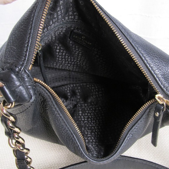 Kate Spade Pine Street Finley Hobo Bag in Black Pebbled Leather - Picture 10 of 15